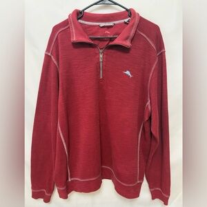 Tommy Bahama Crimson Half-Zip Pullover